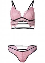 Venus Light Pink STRAPPY LACE SET