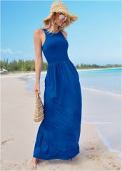 Venus Maxi Dress With Pockets - Blue