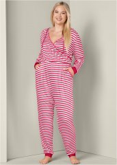 Venus Red & White STRIPED ONESIE