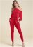 Venus Off-Shoulder Jumpsuit in Red