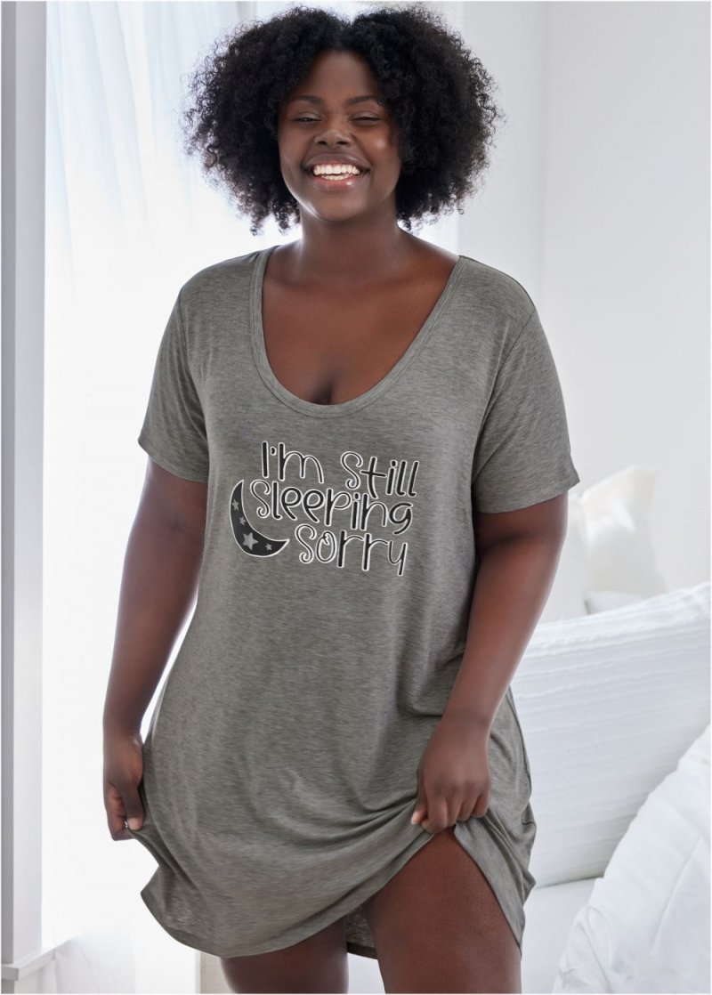 Venus Heathered Grey SLEEP SHIRT