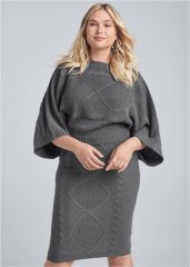 Venus Plus Size Two-Piece Sweater Dress