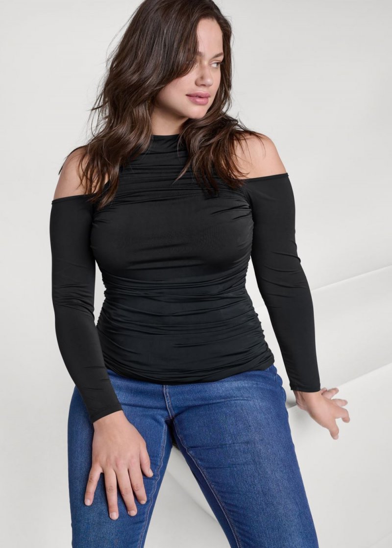 Venus Plus Size Shape Embrace Cold-Shoulder Top