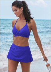 Venus Underwire Wrap Top Bikini - Cobalt Blue