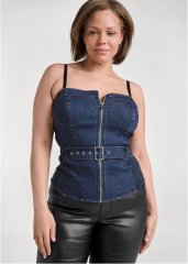 Venus Plus Size Denim Bustier Top