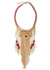 Venus Tassel Beaded Necklace in Glare