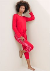 Venus Red Multi LONG SLEEVE PAJAMA SET