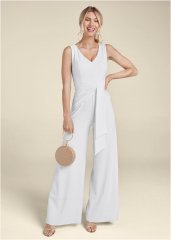 Venus Wide Leg Jumpsuit in White