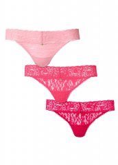 Venus Delightful Devotion Pearl by VENUS® Allover Lace Thong 3 Pack