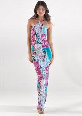 Venus Plus Size Printed Maxi Dress