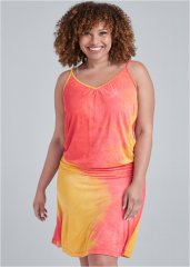 Venus Orange Multi CASUAL TANK DRESS