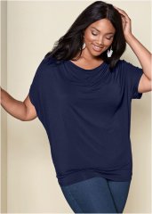 Venus Navy BASIC FLOUNCE TOP