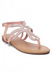 Venus Embellished Sandals in Blush