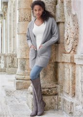 Venus VENUS | Oversized Cardigan in Light Grey