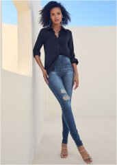 Venus Tummy Control Skinny Jeans in Medium Wash