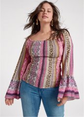 Venus Plus Size Sandstorm Stripe Top