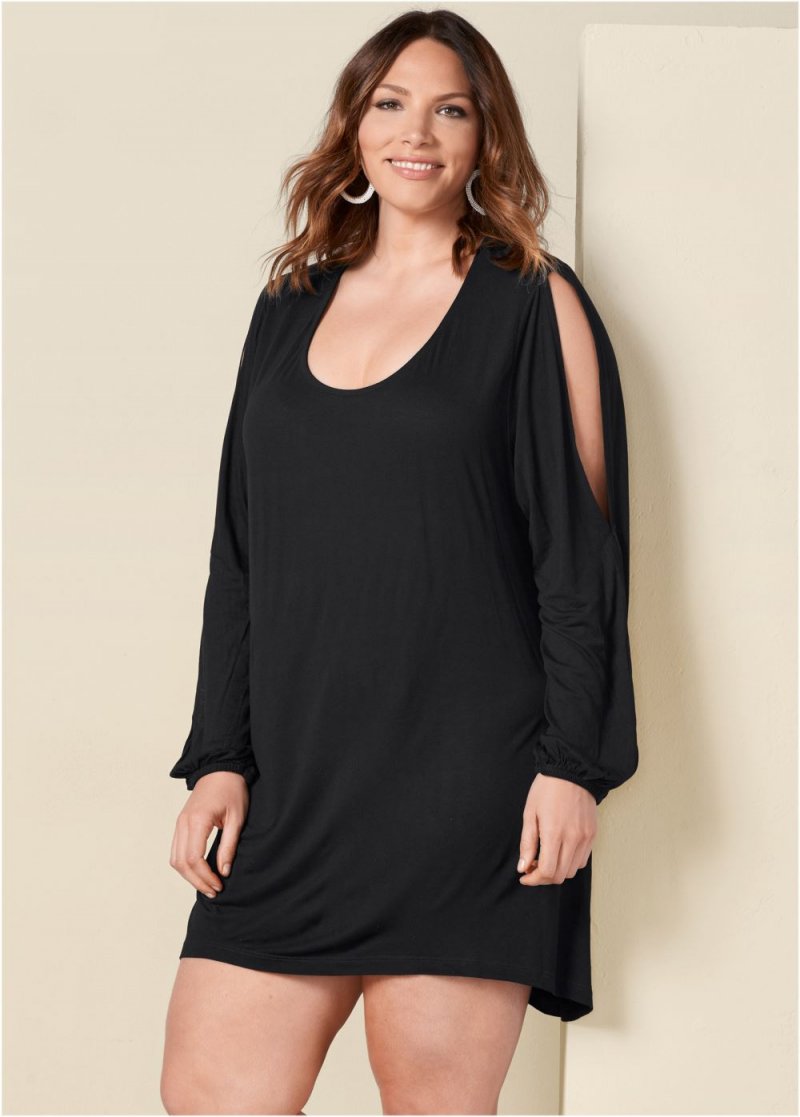 Venus Black SLEEVE DETAIL DRESS