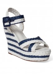 Venus Jess Wedges in Navy Multi