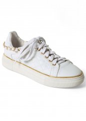 Venus Quilted Sneakers in White