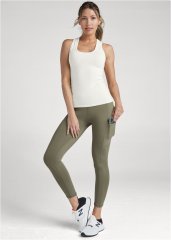 Venus Pocket Capri Active Leggings in Olive