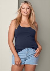 Venus Plus Size Cutoff Jean Shorts - Light Wash