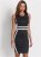 Venus Color Block Bodycon Dress - Black & White