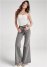 Venus New Vintage Wide Flare Jeans in Black Acid Wash