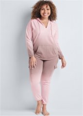 Venus Plus Size Ombre Lounge Pant Set in Pink Multi