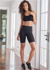 Venus High-Rise Pocket Bike Shorts in Black