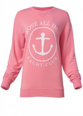 Venus Plus Size Rose All Day Sweatshirt in Pink