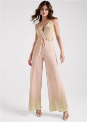 Venus Ombre Sparkle Jumpsuit in Pink Multi