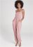 Venus Smocked Lounge Jumpsuit in Heathered Pink