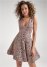 Venus Sequin Lace A-Line Dress - Black & Taupe