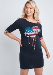 Venus Plus Size Graphic Lounge Dress