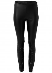 Venus Plus Size Faux-Leather Leggings in Black