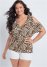 Venus Plus Size Cold-Shoulder V-Neck Top