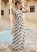 Venus Plus Size Striped Linen Dress