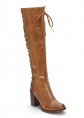 Venus Lace-Up Detail Boots in Camel