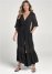 Venus Plus Size Wide Leg Lace Trim Jumpsuit in Black