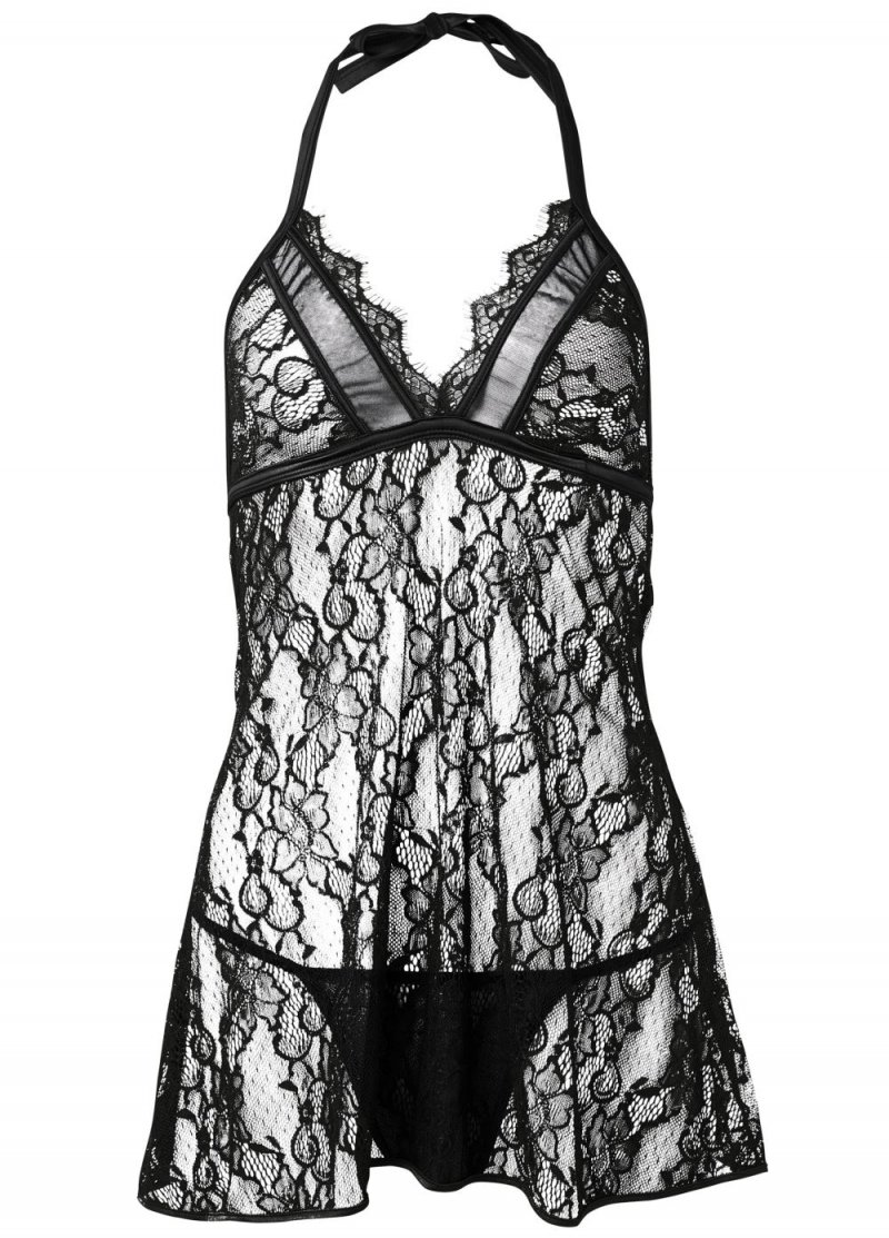 Venus Black LACE DETAIL CHEMISE