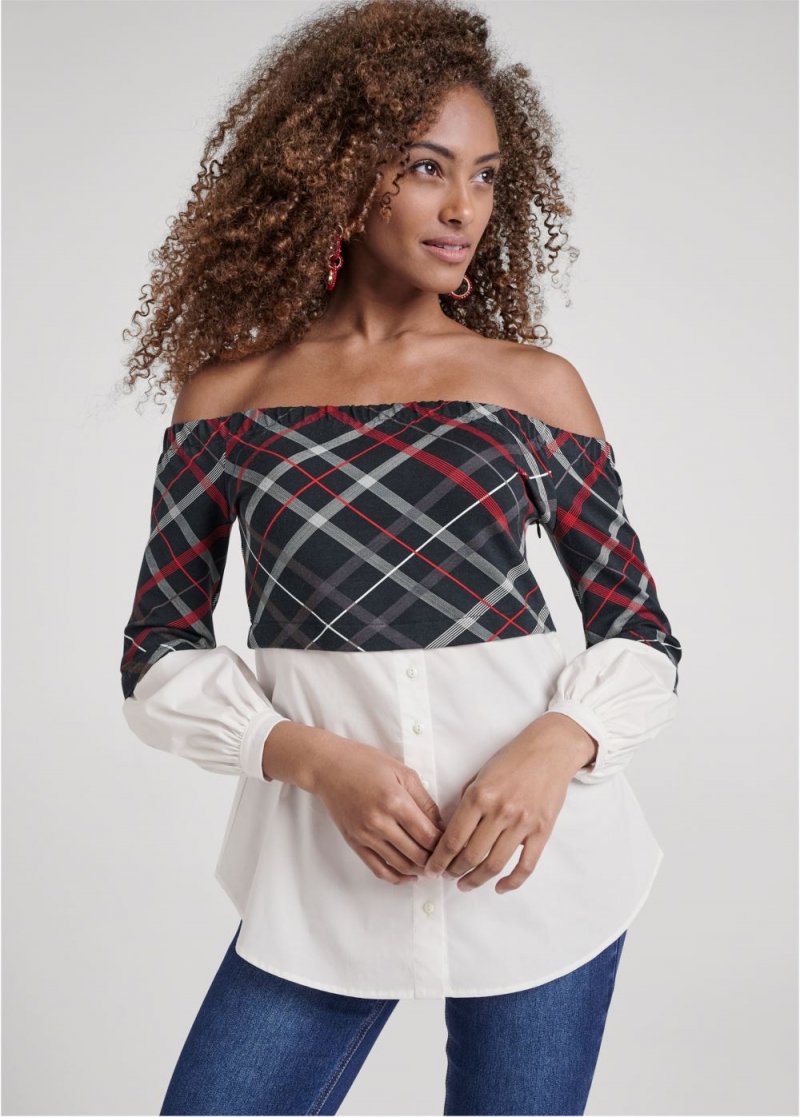 Venus Plus Size Off-The-Shoulder Blouse