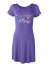 Venus Purple LACE SLEEVE GRAPHIC NIGHTIE