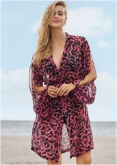 Venus Peek-A-Boo Sleeve Kimono in Summer Slush