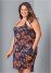 Venus Plus Size Tie-Dye Tank Dress in Blue Multi