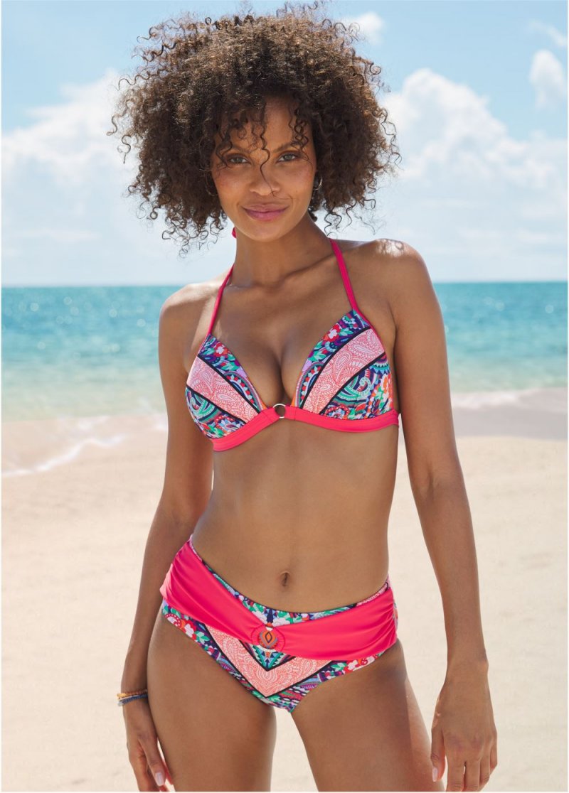 Venus Enhancer Push-Up Triangle Top Bikini - Pop Paisleys