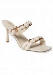 Venus Tosha Chain Sandals in White Multi