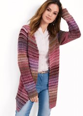 Venus VENUS | Striped Cardigan in Red Multi