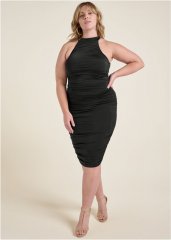 Venus Plus Size Shape Embrace Mock-Neck Dress