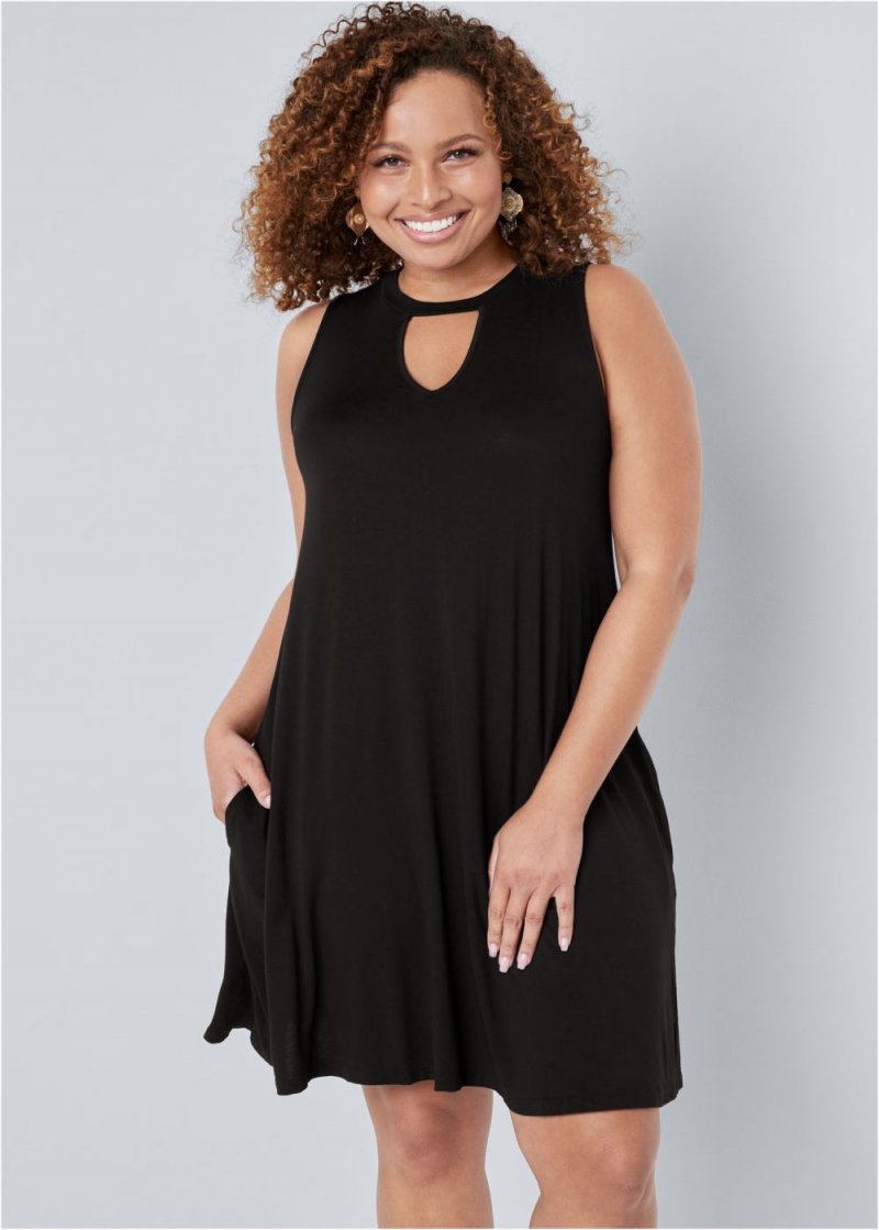 Venus Plus Size Pocket Detail Casual Dress