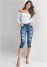 Venus Ripped Capri Jeans in Medium Wash